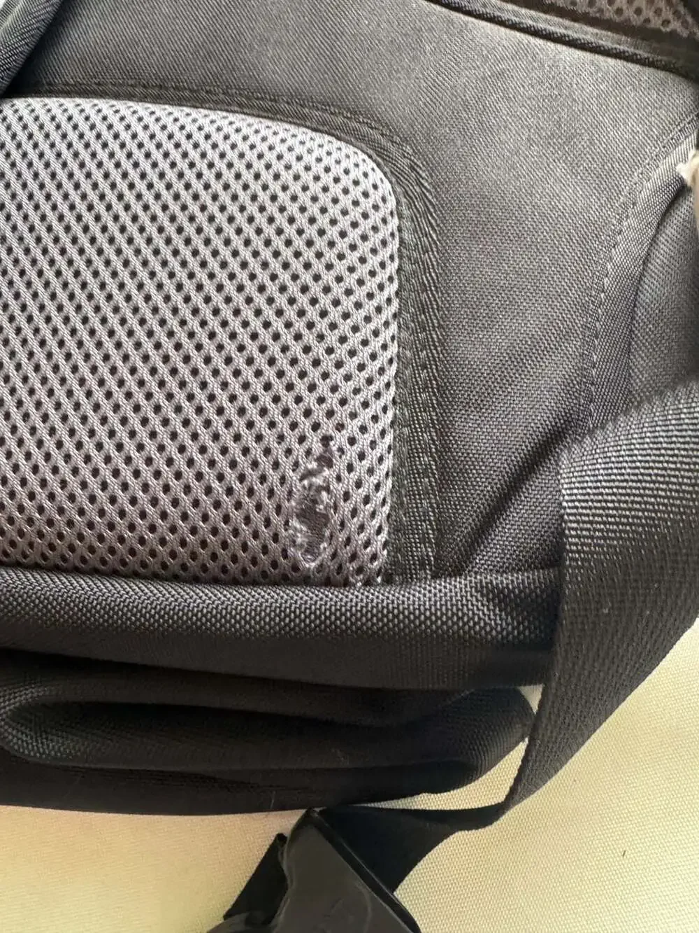 L.L.Bean Gray Black Backpack Monogram K Hiking Travel School Daypack